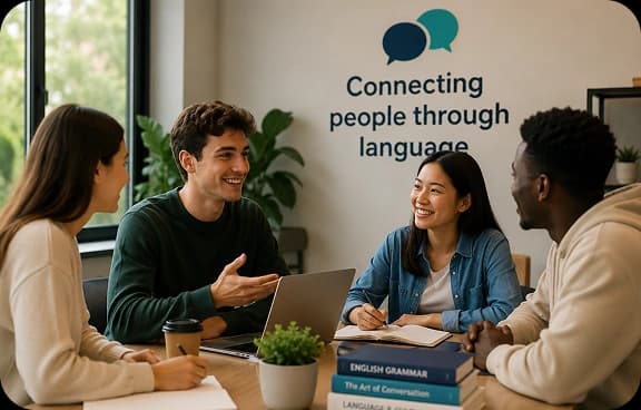 BeTalkio team and students connecting